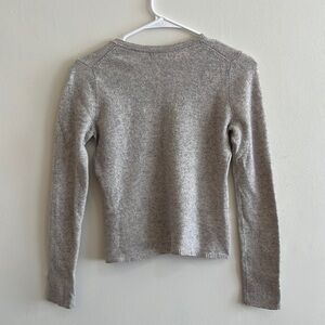 Adrienne Vittadini Gray 2-Ply Cashmere Sweater